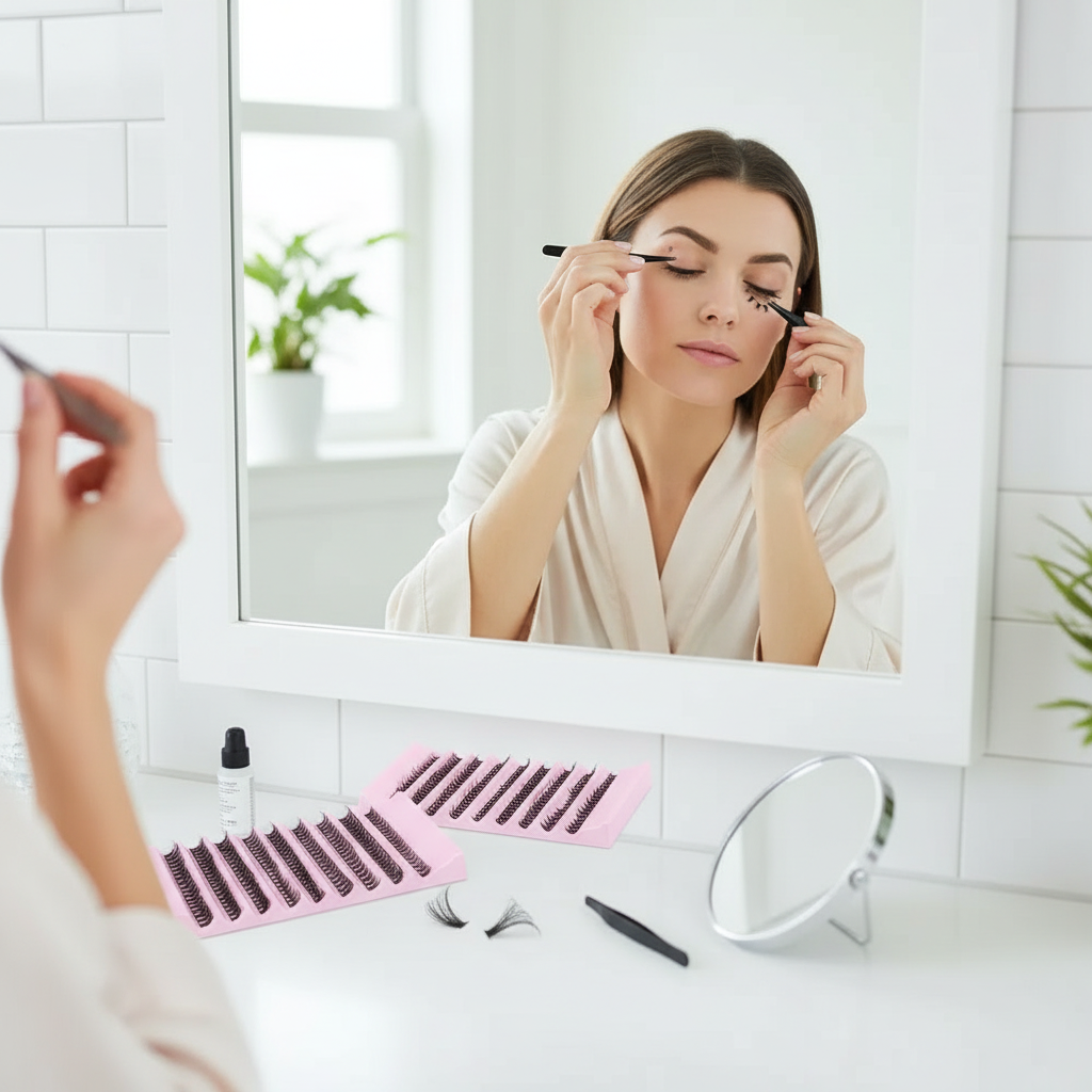 Cils 3D Mink Volumineux – Style Russe